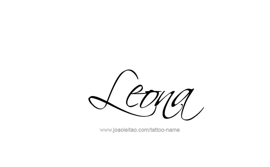 Tattoo Design Name Leona   