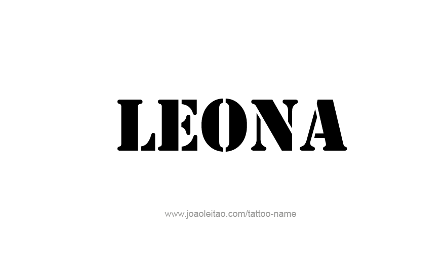 Tattoo Design Name Leona   