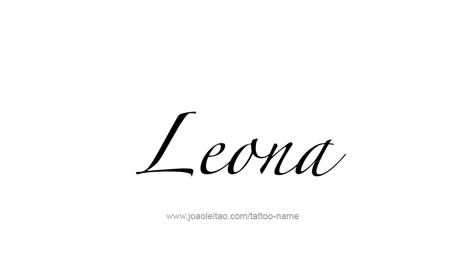 Tattoo Design Name Leona   