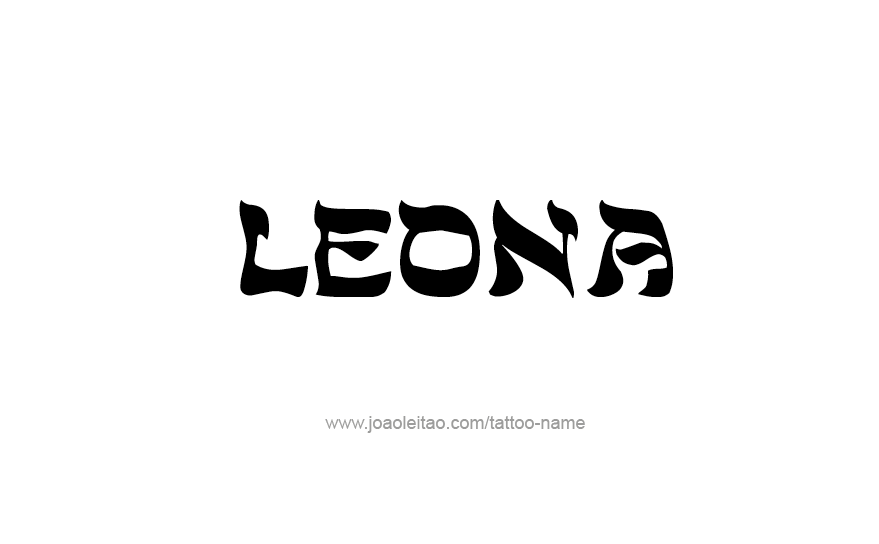 Tattoo Design Name Leona   