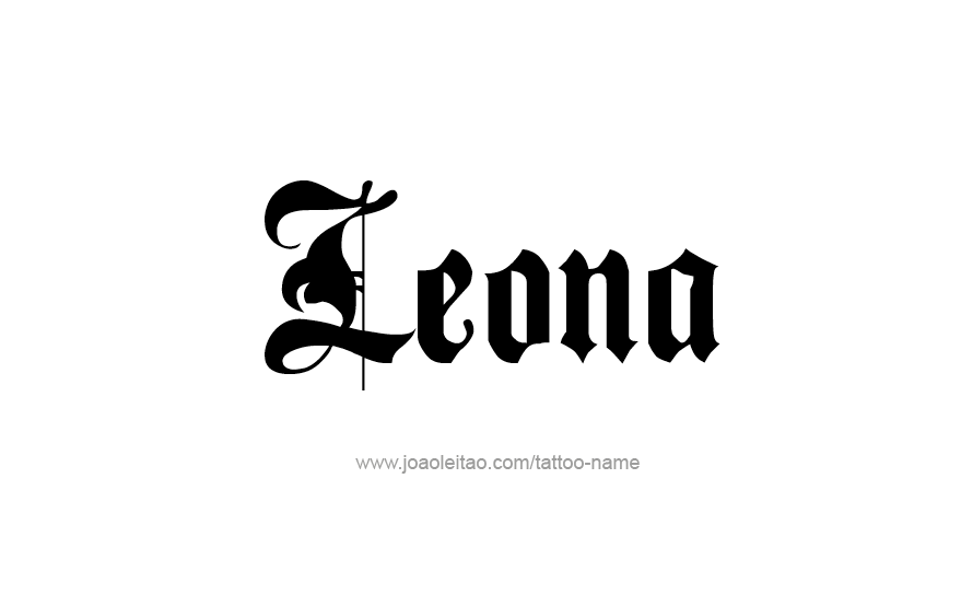 Tattoo Design Name Leona   