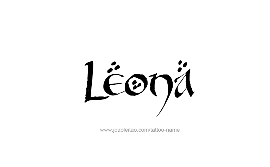 Tattoo Design Name Leona   