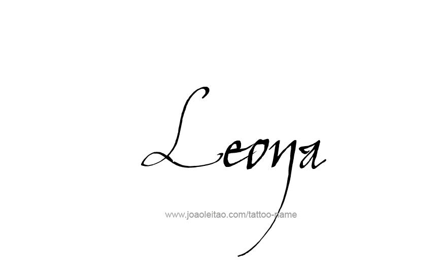 Tattoo Design Name Leona   