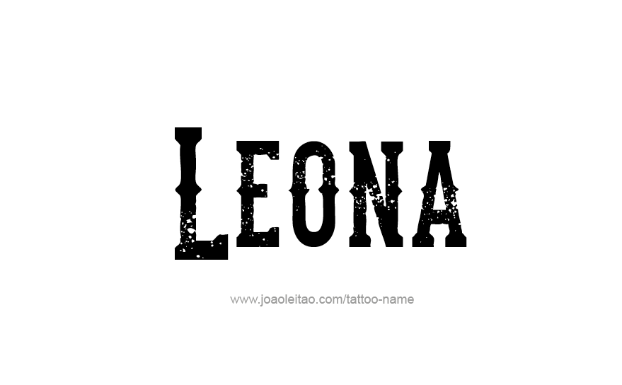 Tattoo Design Name Leona   