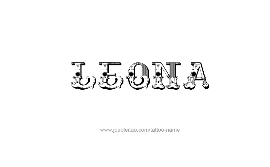 Tattoo Design Name Leona   