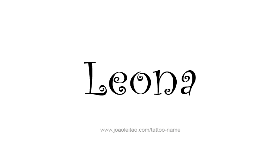 Tattoo Design Name Leona   