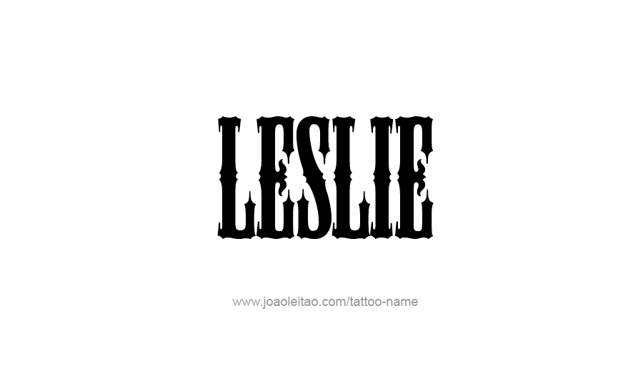 Tattoo Design Name Leslie   