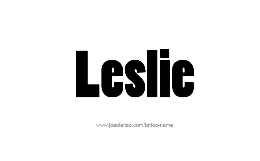 Tattoo Design Name Leslie   