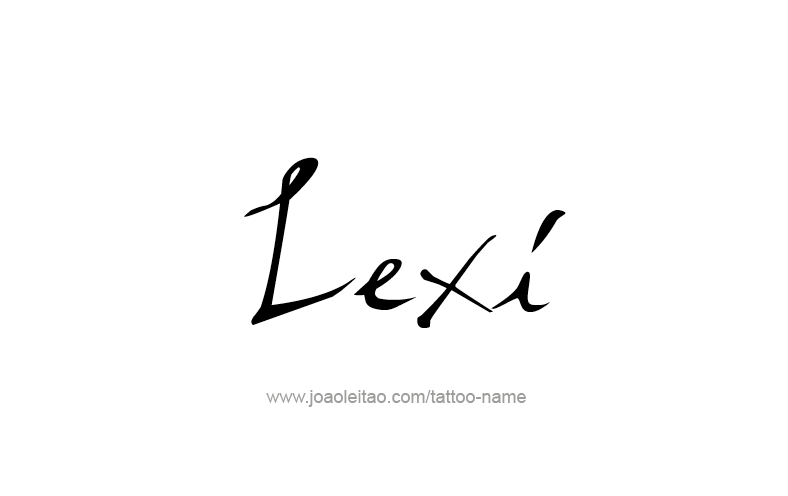 Tattoo Design Name Lexi   