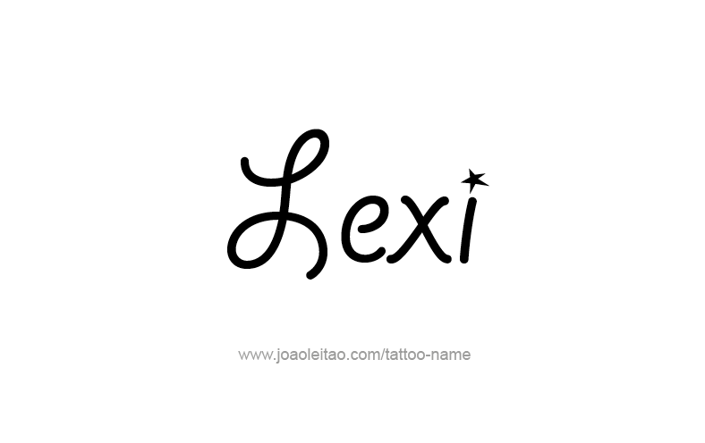 Tattoo Design Name Lexi   