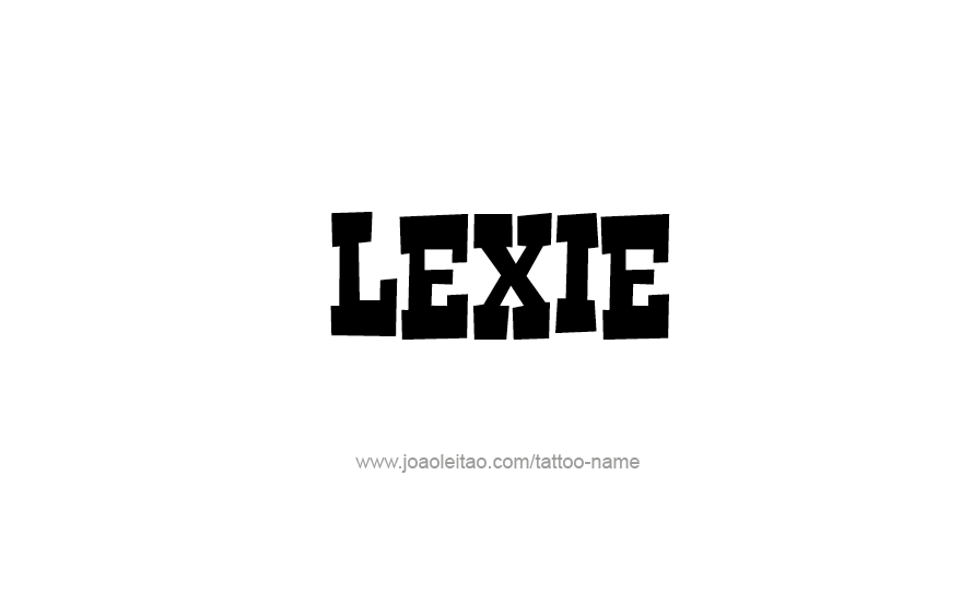 Tattoo Design Name Lexie   