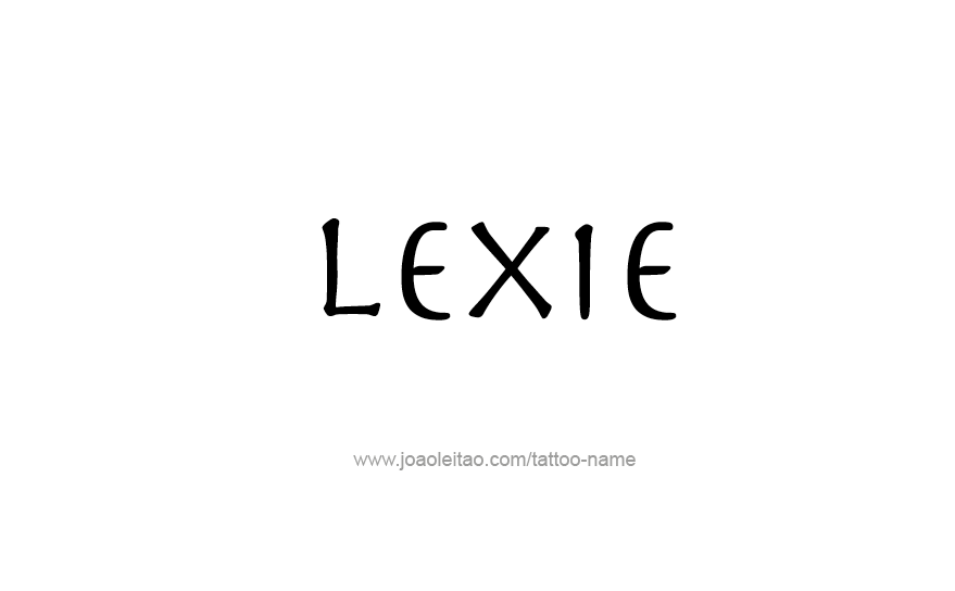 Tattoo Design Name Lexie   