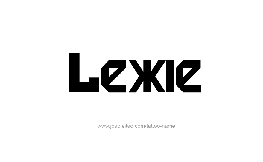 Tattoo Design Name Lexie   