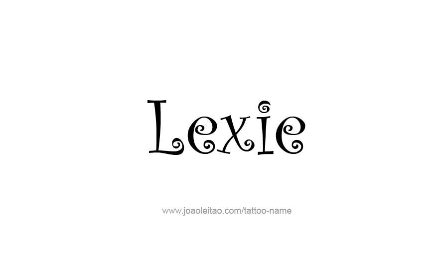 Tattoo Design Name Lexie   