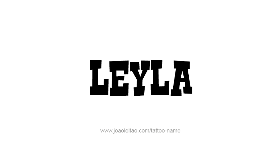 Tattoo Design Name Leyla   