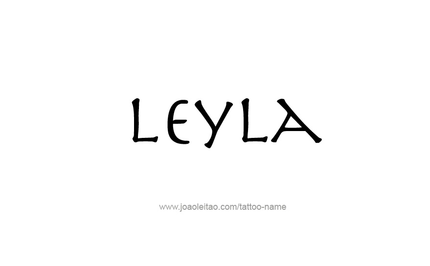 Tattoo Design Name Leyla   