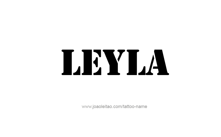 Tattoo Design Name Leyla   