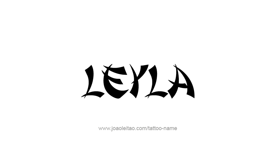Tattoo Design Name Leyla