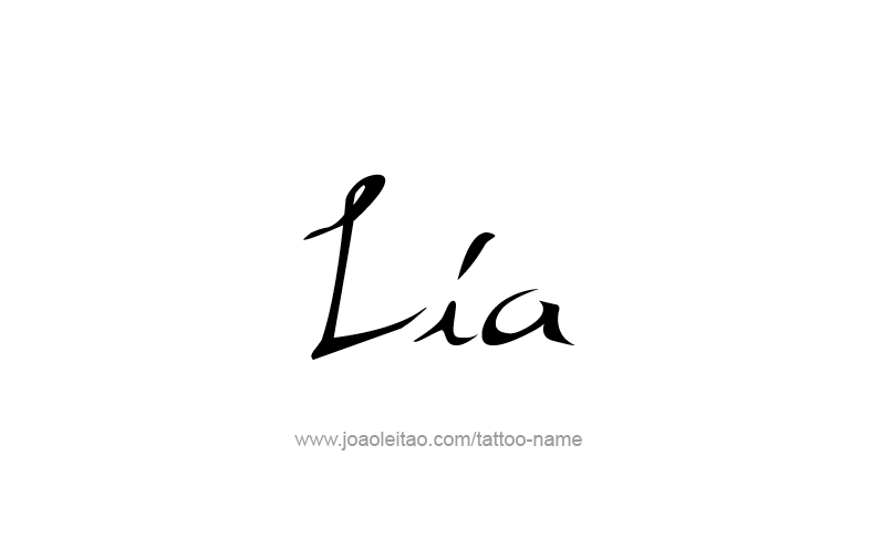 Tattoo Design Name Lia   