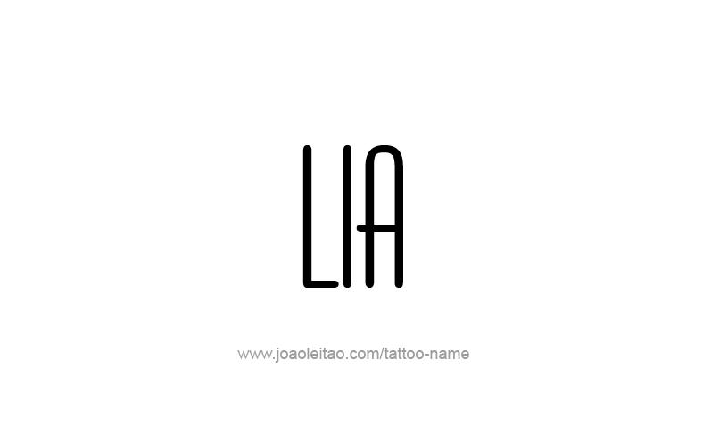 Tattoo Design Name Lia   