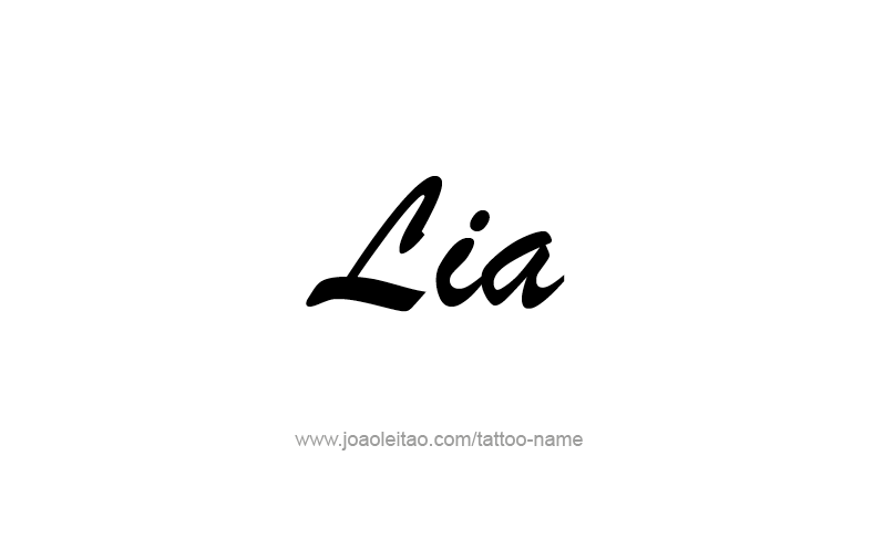 Tattoo Design Name Lia   