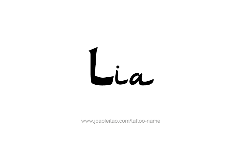 Tattoo Design Name Lia   