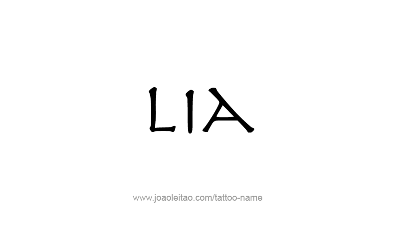 Tattoo Design Name Lia   