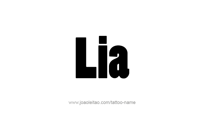 Tattoo Design Name Lia   