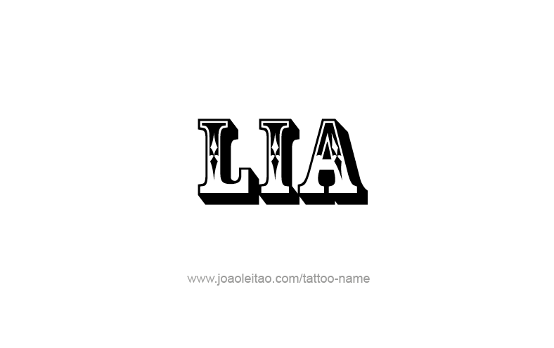 Tattoo Design Name Lia   