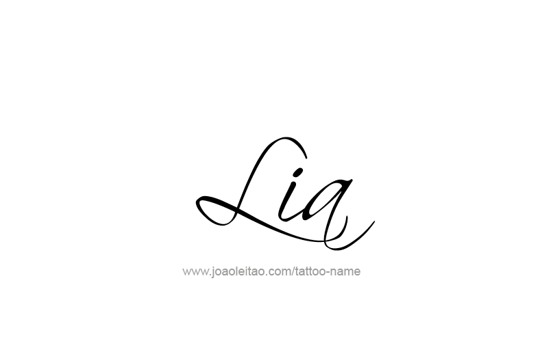 Tattoo Design Name Lia   