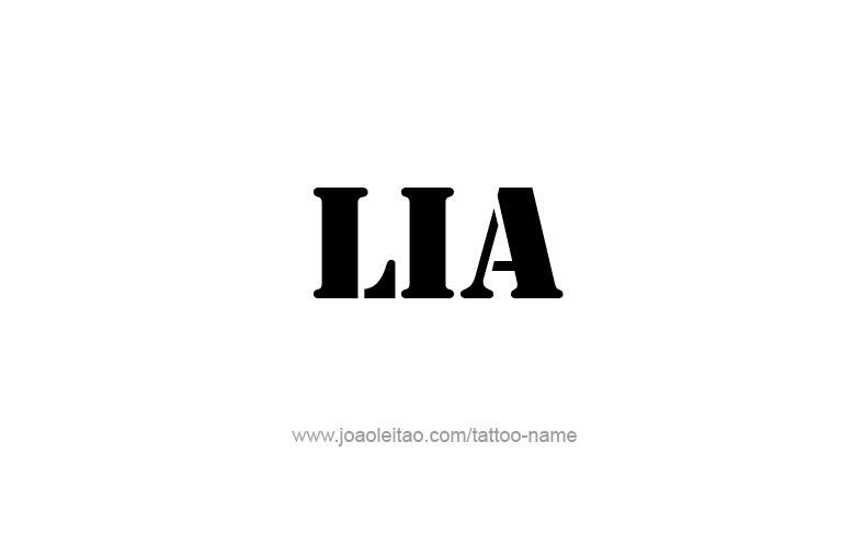 Tattoo Design Name Lia   