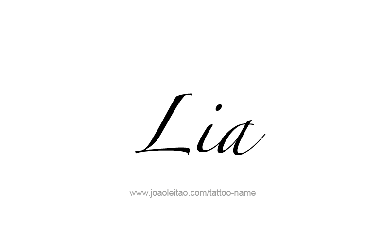 Tattoo Design Name Lia   