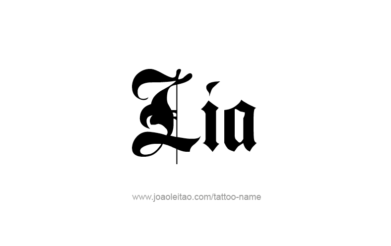 Tattoo Design Name Lia   