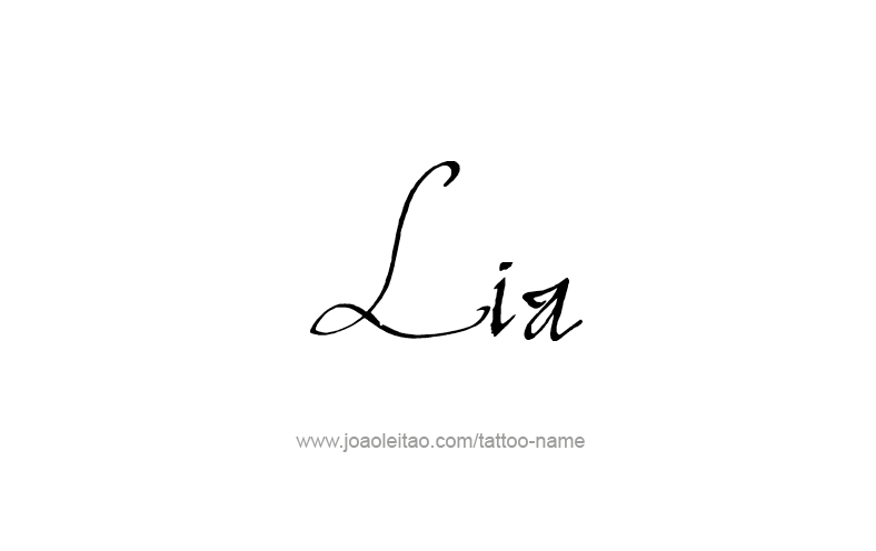 Tattoo Design Name Lia   