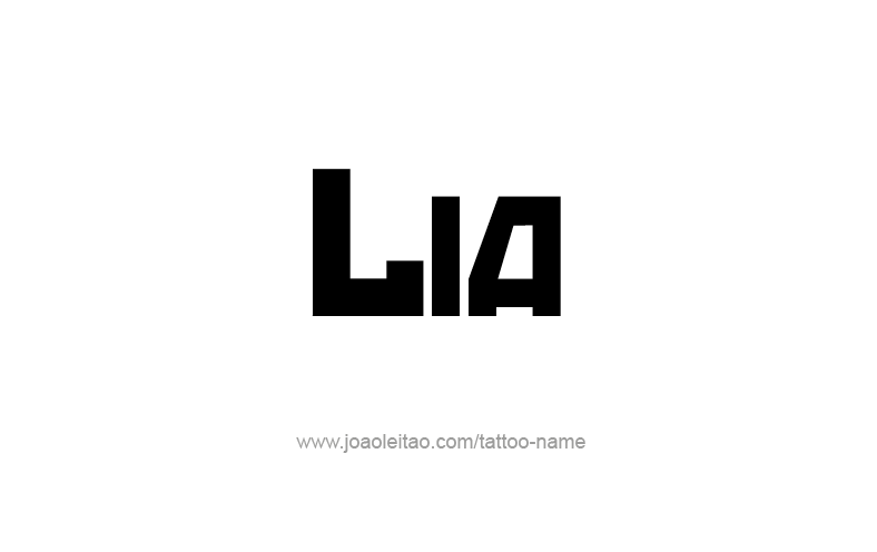 Tattoo Design Name Lia   