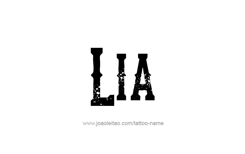 Tattoo Design Name Lia   