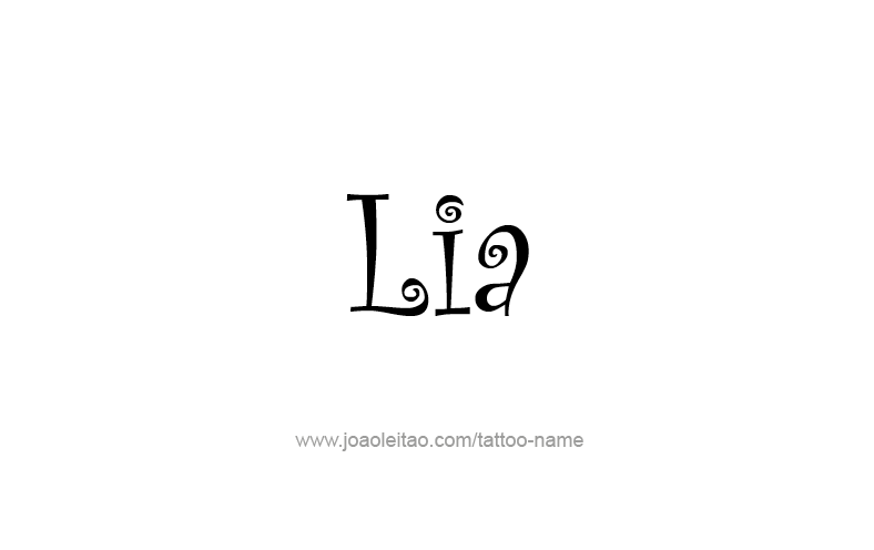 Tattoo Design Name Lia   