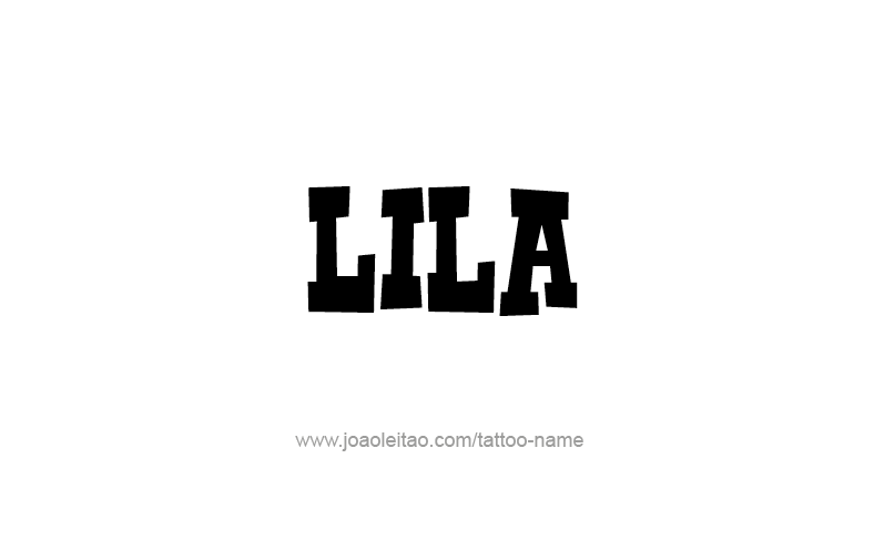 Tattoo Design Name Lila   