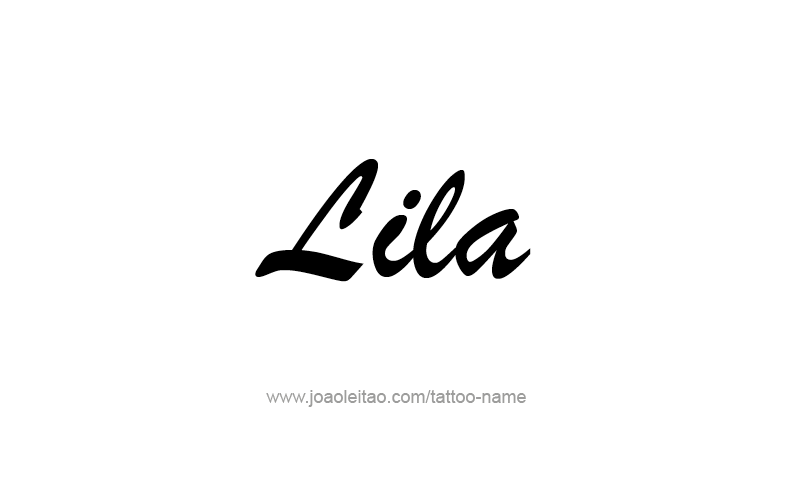 Tattoo Design Name Lila   