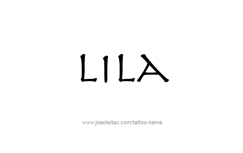 Tattoo Design Name Lila   