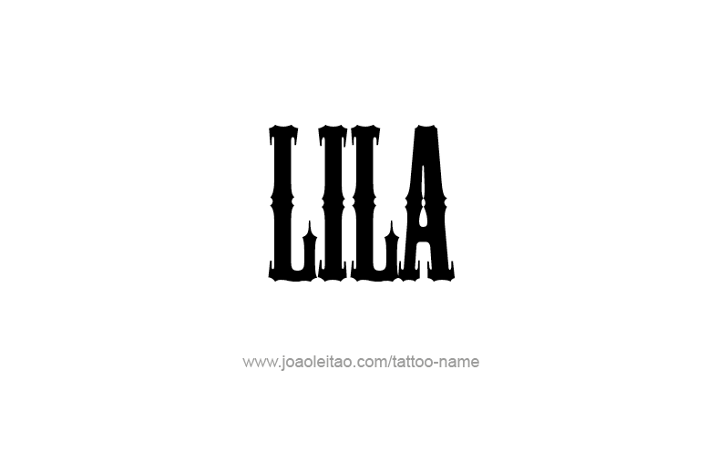 Tattoo Design Name Lila   