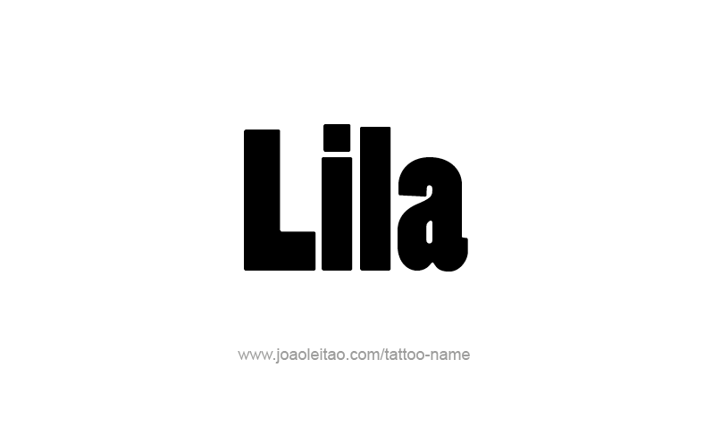 Tattoo Design Name Lila   