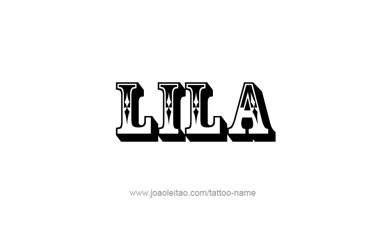 Tattoo Design Name Lila   