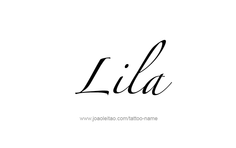 Tattoo Design Name Lila   