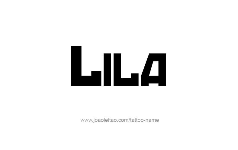 Tattoo Design Name Lila   