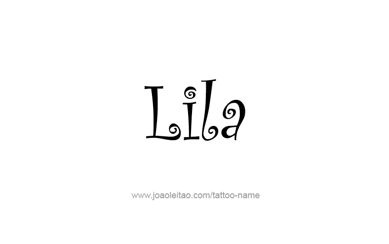 Tattoo Design Name Lila   