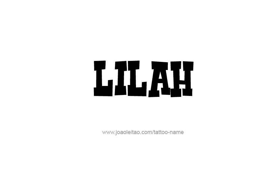 Tattoo Design Name Lilah   