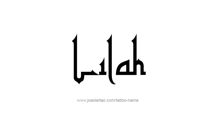 Tattoo Design Name Lilah   