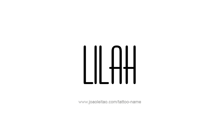 Tattoo Design Name Lilah   