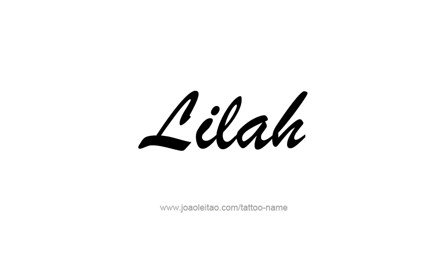 Tattoo Design Name Lilah   